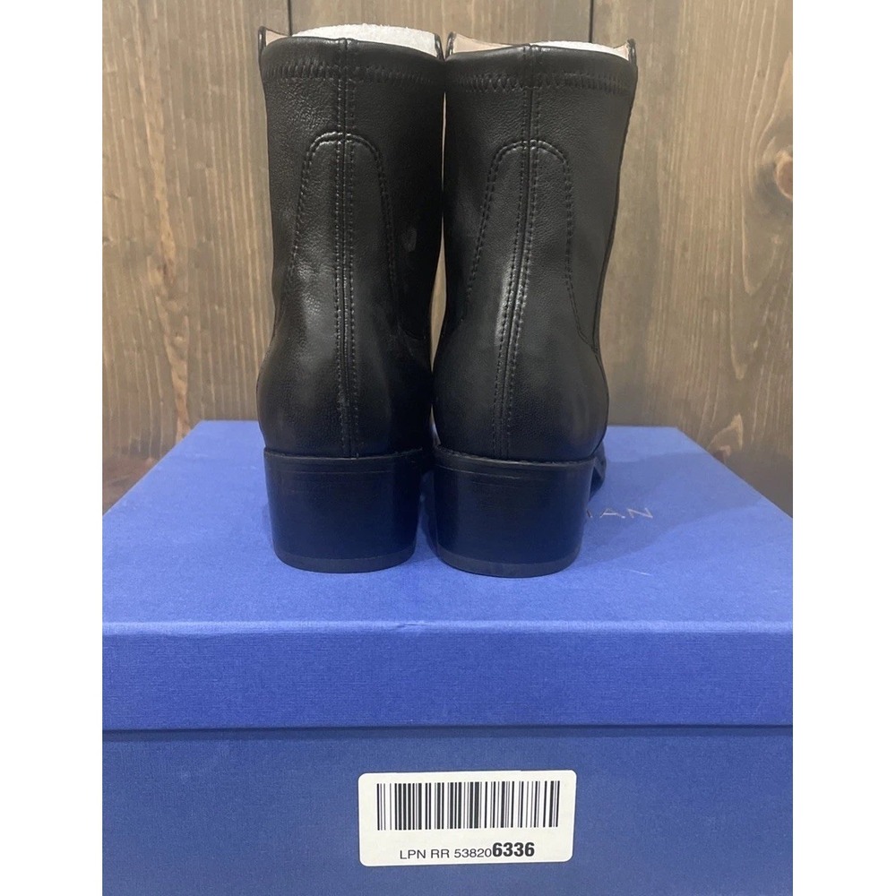 STUART WEITZMAN RESERVE BOOTIE BLACK LEATHER ZW15141 ANKLE BOOTS WOMENS 7 NEW - Picture 5 of 12